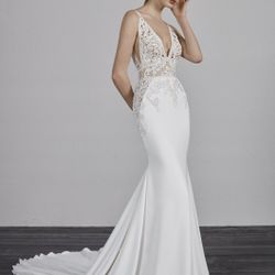 ProNovias White Wedding Dress