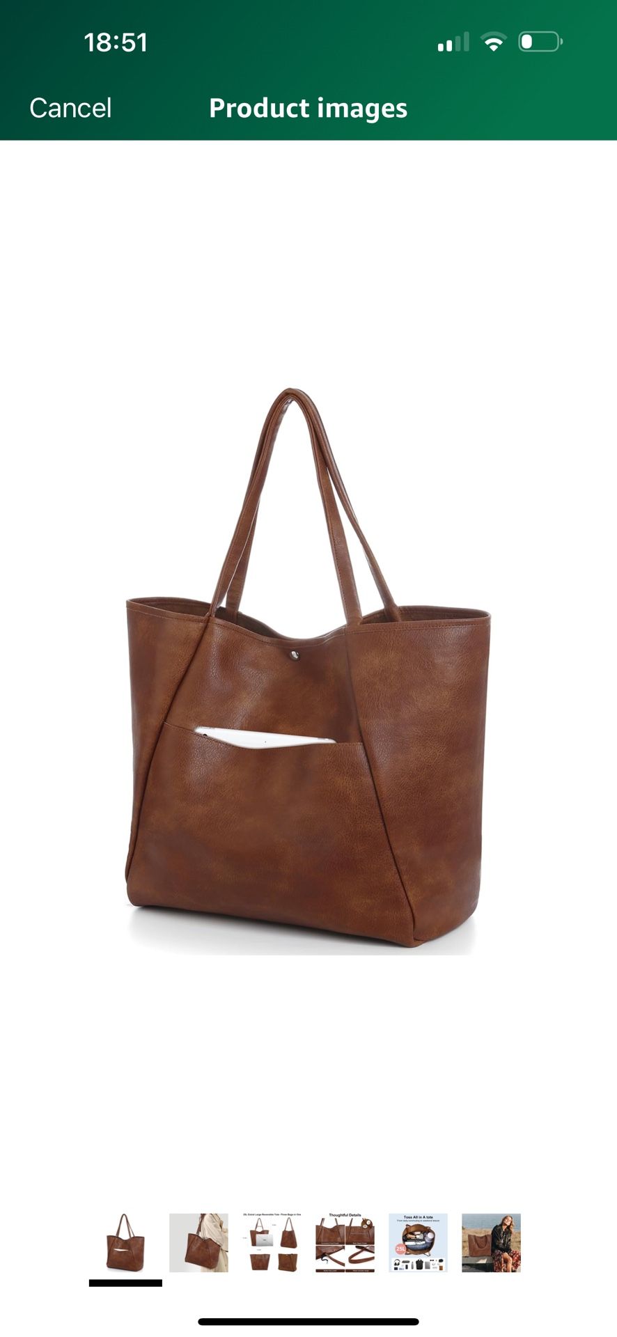 Brand New Large Tote Bag for Women Work 25L Travel Vegan Leather Ladies Handbags Weekender Purses