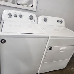 SET WHIRPOOL TOP LOAD  WASHER AND ELECTRIC DRYER 