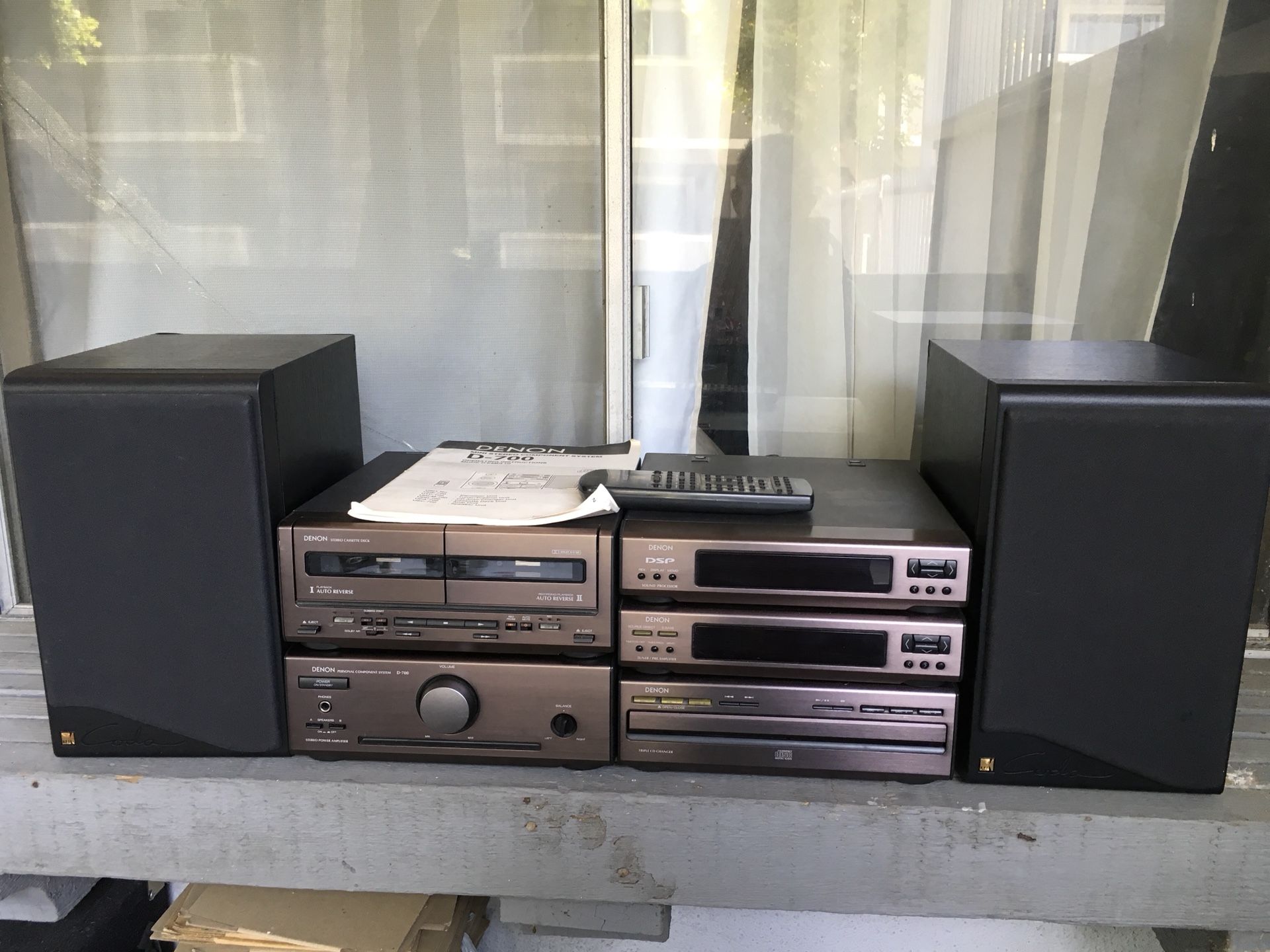 DENON D-700 Mini Stereo Component System with KEF Coda 8 Speakers in excellent condition