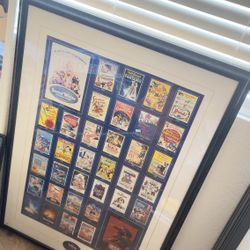 Disney Large Framed 75 Years Of Animated Movies Poster -limited Edition