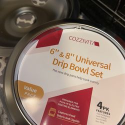 GE/Hotpoint Electric Stove Drip Pans Set – New