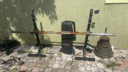 Full gym set 345 pounds max