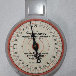 Vintage? American Family 60 lb Hanging Scale kitchen 