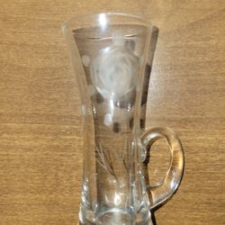 Royal Moselle Crystal Wheel Cut Handled Shot Glass Appertif
