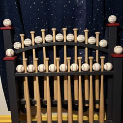 Baseball head and foot board for twin size bed