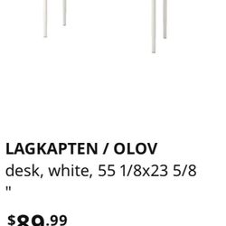 IKEA Desk But With Black legs 