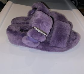 Ugg Fuzzy Slide Platforms 