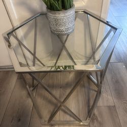 Metal Glass Table