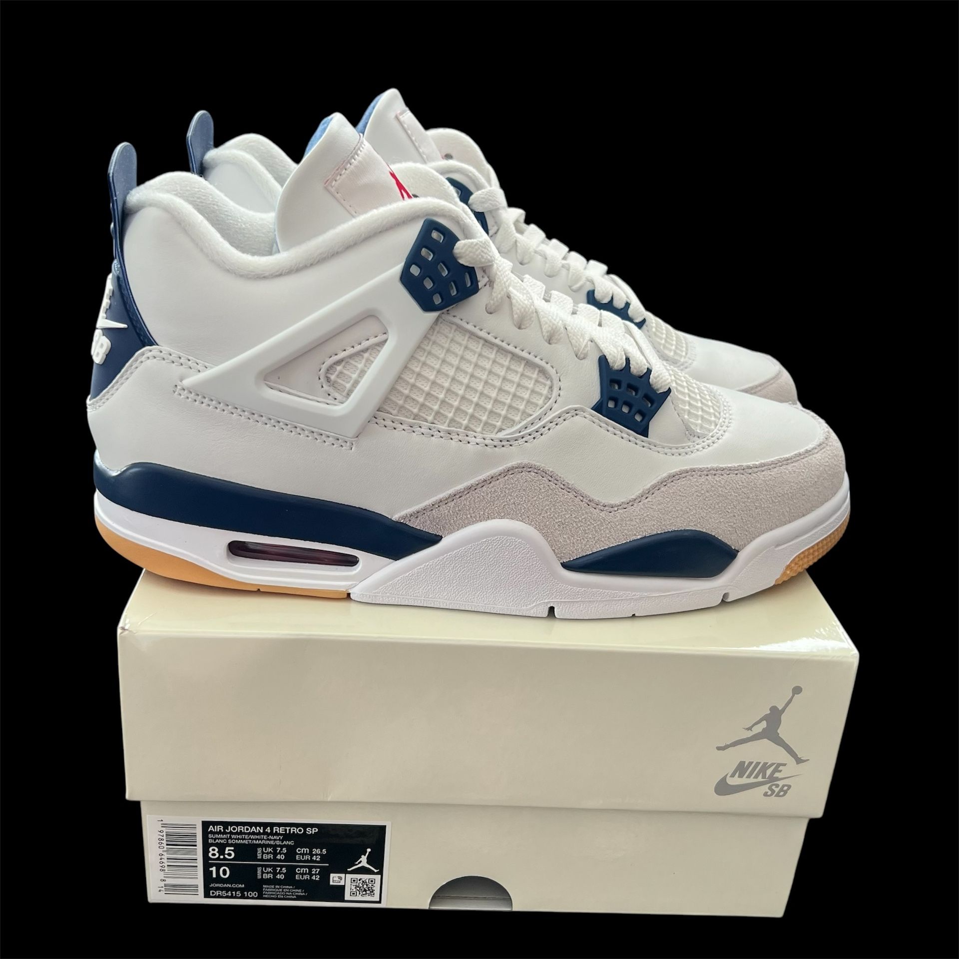 Nike SB Jordan 4 Navy Size 8.5 Men New