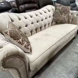 velvet sofa,$350