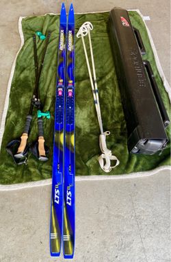 Rossignol Cross Country Ski Setup + Sportube Hard Travel Case & Poles