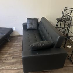 New Black Leather Couches 