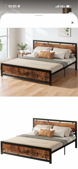 Wooden bed frame