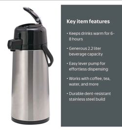 Stainless lined beverage airpot