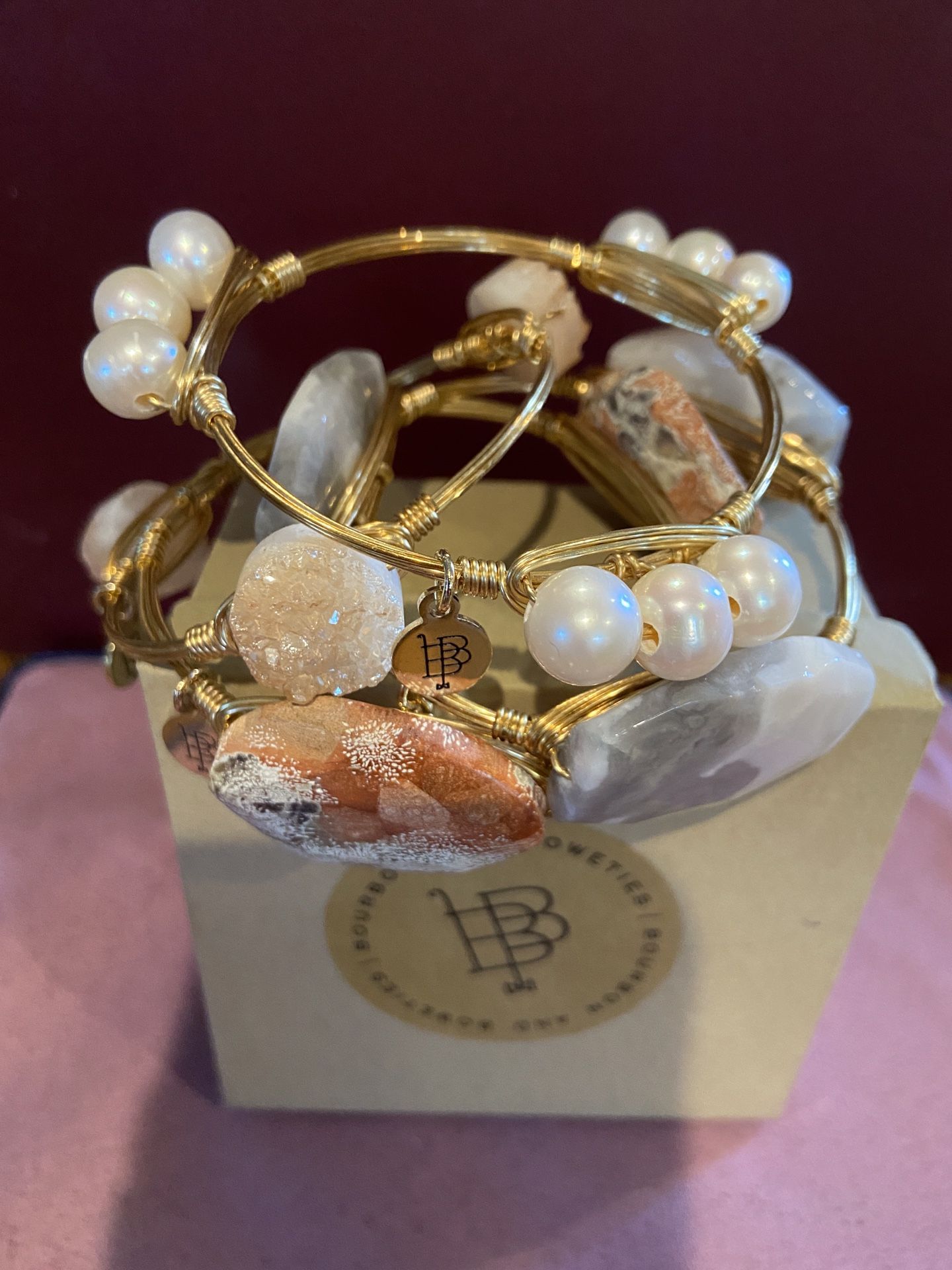 Bourbon and Boweties bangle bracelets