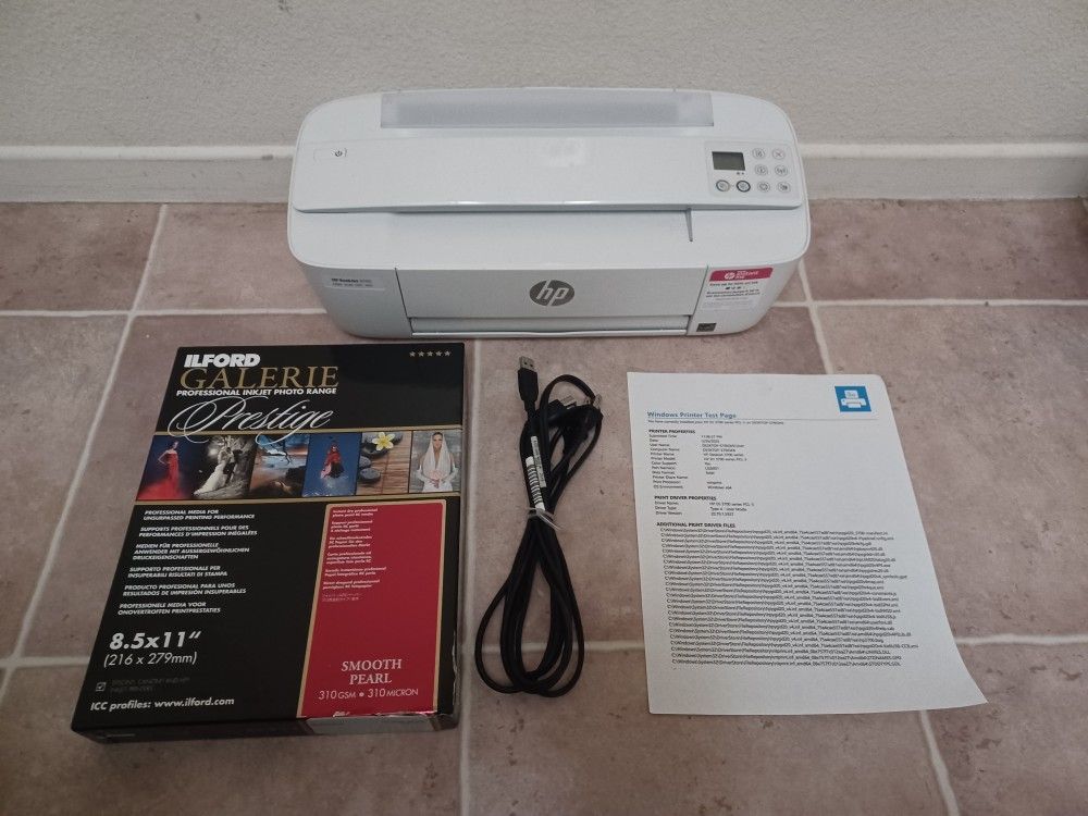 HP DeskJet 3755 Compact All-in-One Wireless Printer, HP Instant Ink, Works with Alexa  - Print Scan Copy Web
