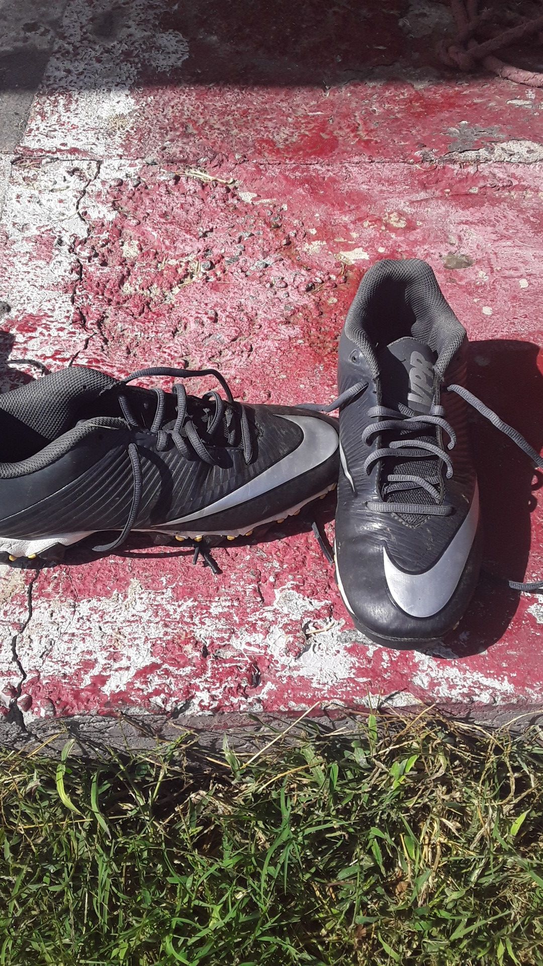Football cleats 2 size 12 1 Nike size 8 1 Nike size 9 and 1/2