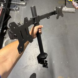 Dual computer monitor mount