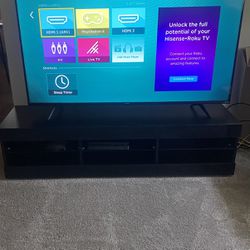 58 Inch Smart Roku Tv and Led Light Tv Stand 