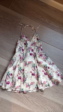 Floral Halter Mini Dress