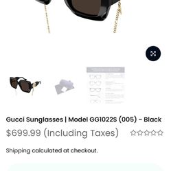Gucci Sunglasses W Chain 18k Gold (pld.)