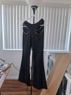 Bell bottom rhinestone pants