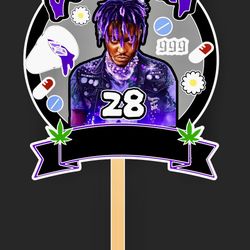 Juice Wrld  Emo Purple Custom Cake Topper