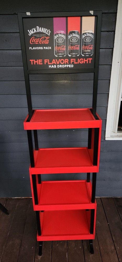 Coca-Cola And Jack Daniel's Shelf Display  Man Cave