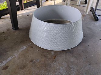 Gray Herringbone Christmas Tree Collar