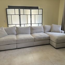 Beige Sectional Sofa/Couch *Free Delivery*