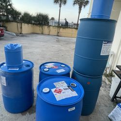 55 Gallon Plastic Drums 