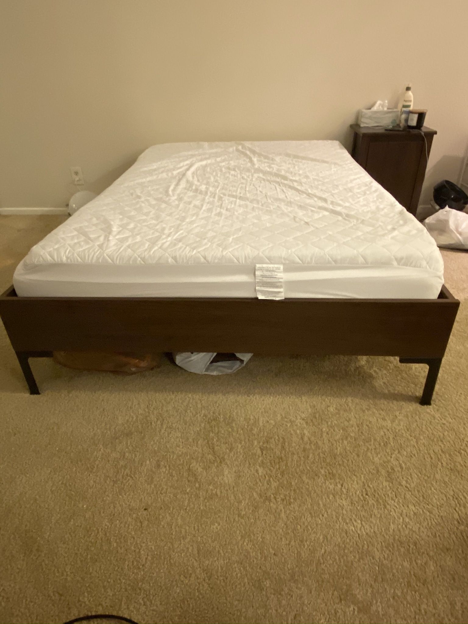 IKEA Full Size Platform Bed Frame and Slat Base (no mattress)