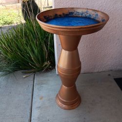 Hand Made And Painted Birdbaths 