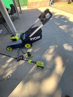 RYOBI 40V HP BRUSHLESS 21" SELF-PROPELLED MOWER RY40HPLM01-String Trimmer- 3 BATTERIES INCLUDED