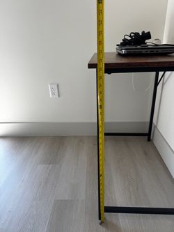 Wood table with metal