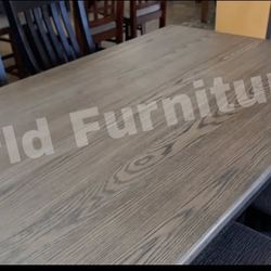 🚚 Free Delivery! 👍$0 Down!Farmhouse 7 Pieces Dining Set 