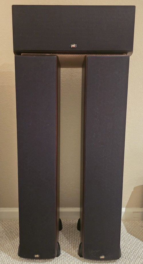 PSB Image T5 Tower Speakers + C5 Center Channel – Complete Front Stage