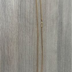 Gold Square Rolo 18 Inch Chain