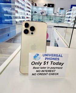 Apple IPhone 13 Pro 128gb  Unlocked, FREE Smartwach/ Headphones. Pay $1 Today Rest in payments. NO CREDIT NEEDED FINANCING