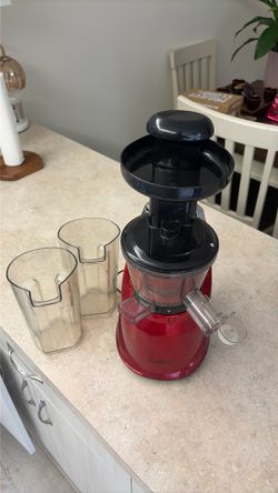 VonShef Digital Slow Masticating Juicer (Red) – Complete Set
