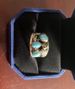 Silver And Turquoise Ring