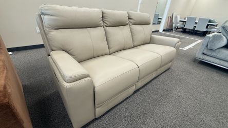 Creme leather couch- SAME DAY DELIVERY🚚,NO CREDIT NEEDED💥