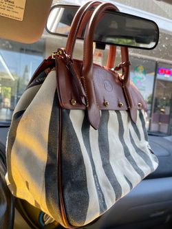 Real Authentic Natural Leather Dooney & Bourke Zebra Purse