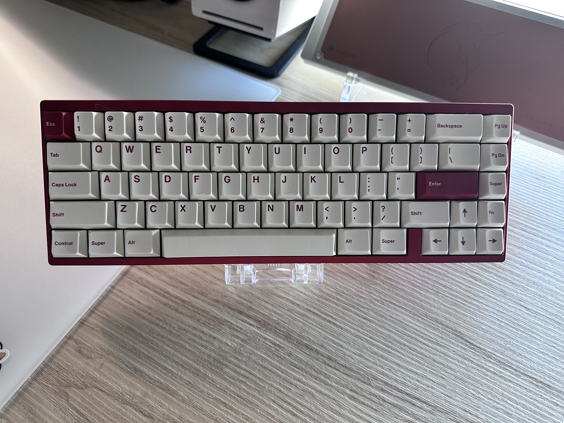 neo65 red mechanical tri-mode keyboard (fully built)