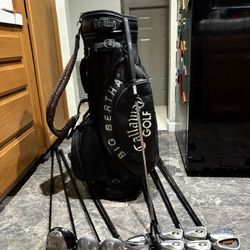 Men’s Beginner Right Handed Golf Club Set with Callaway Cart bag & Carrying Strap