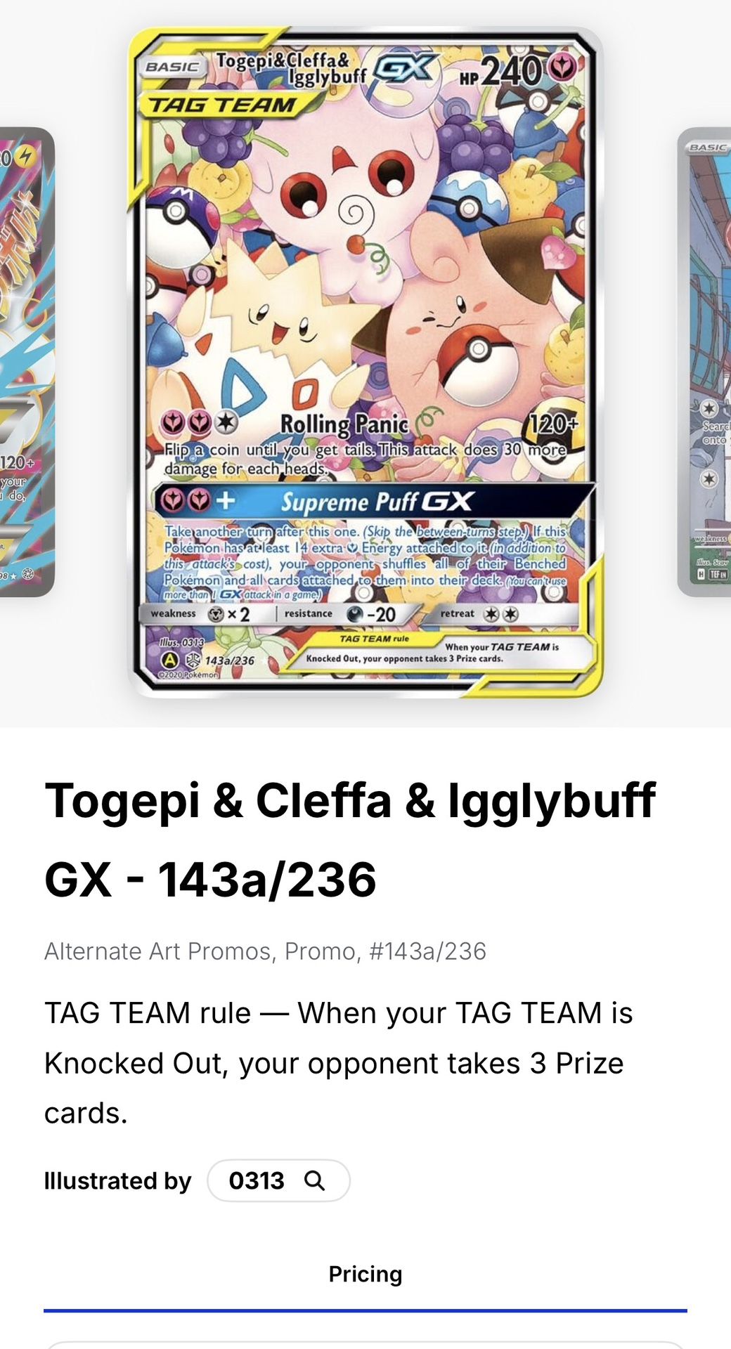 Togepi & Cleffa & Igglybuff GX -143a/126