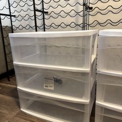 White And Clear Storage Cabinet