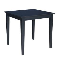 Black Wood Square Dining Table with Shaker Legs