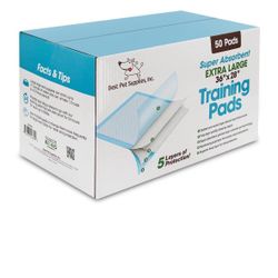 Best Pet Supplies Disposable Puppy Pads for Whelping Puppies and Training Dogs, 100 Pack - 36" x 27.5" Ultra Absorbent, Leak Resistant, and Track Free